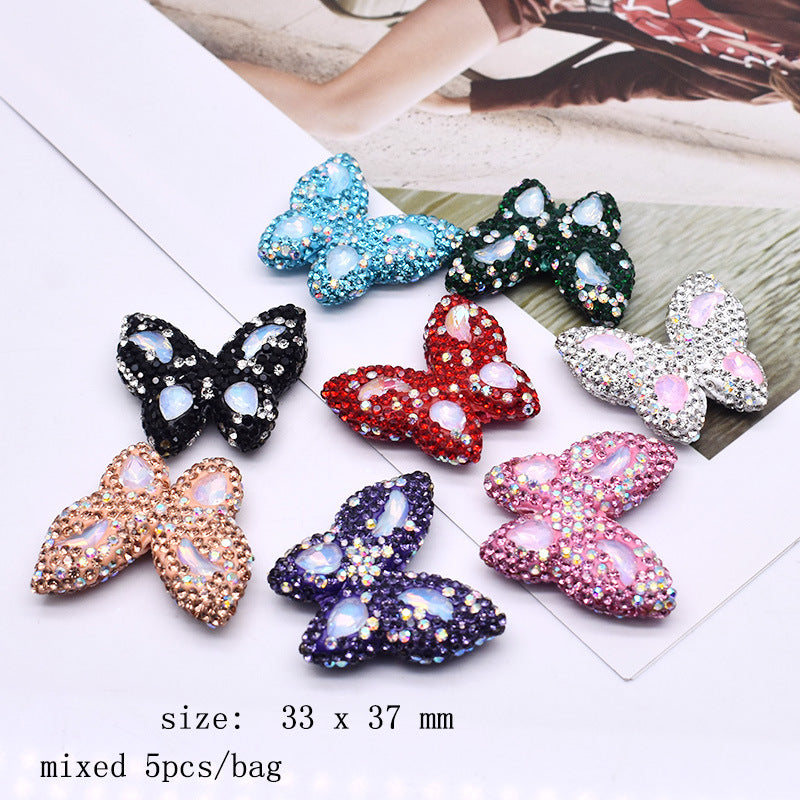 Wholesale 5pcs Clay Heavy Industry Fishtail Zircon Bear Strawberry Beads